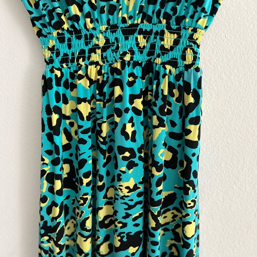 IMAN Blue and Yellow Sundress V-Neck - Picture 11 of 11
